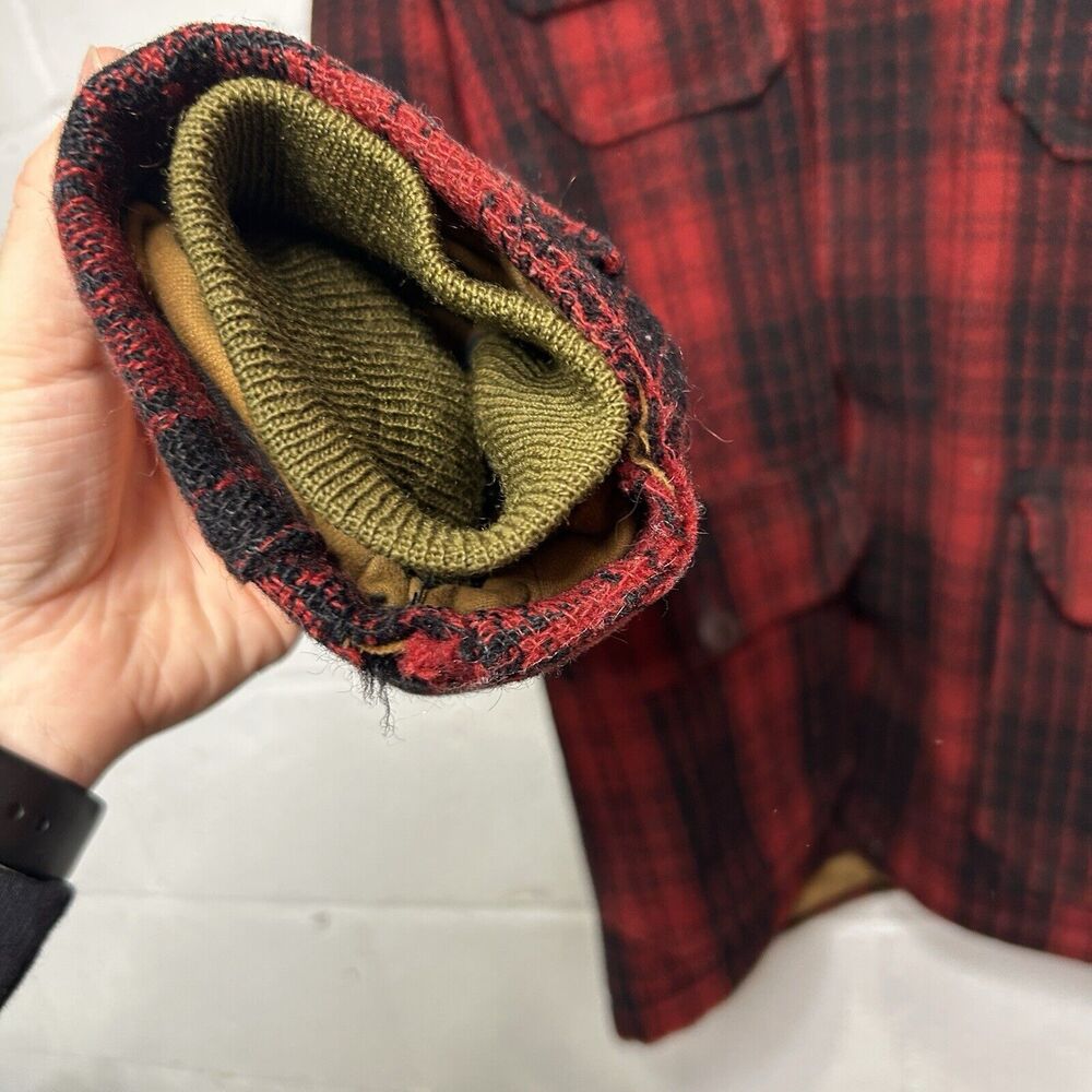 Vintage Woolrich 503 Mens Wool Mackinaw Plaid Jacket 2024 - Picture 8 of 9